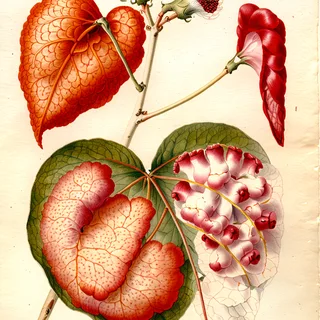 Ilustración botánica de Achiote