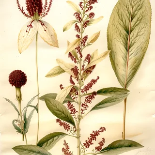 Ilustración botánica de Quelite