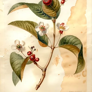 Ilustración botánica de Guabiroba