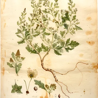 Ilustración botánica de Hierba del zorrillo