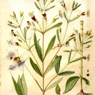 Ilustración botánica de Poleo