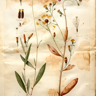 Ilustración botánica de Cola de caballo