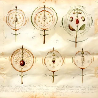 Ilustración botánica de Copaiba