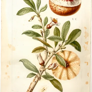 Ilustración botánica de Jícara