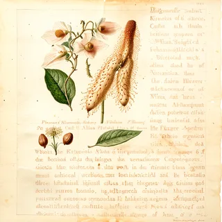 Ilustración botánica de Ñame silvestre