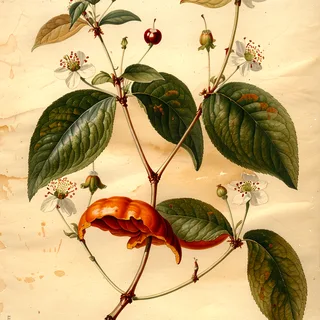 Ilustración botánica de Pitanga