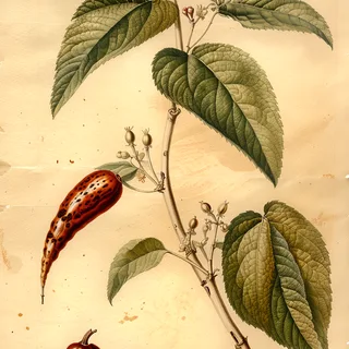 Ilustración botánica de Guázuma