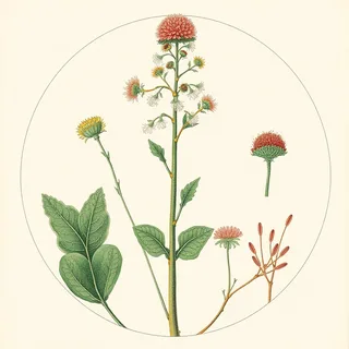 Ilustración botánica de Kiwicha