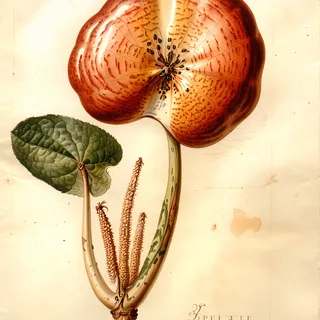 Ilustración botánica de Piper peltatum